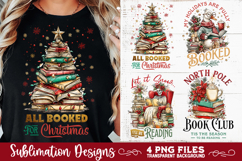 Christmas Book Lover 4 PNG Retro PNG Sublimation Product Image 6