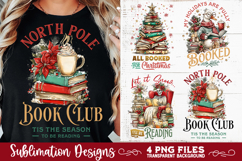 Christmas Book Lover 4 PNG Retro PNG Sublimation Product Image 8