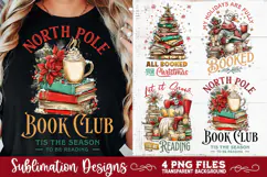 Christmas Book Lover 4 PNG Retro PNG Sublimation Product Image 8