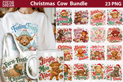 Christmas Highland Cow Bundle | Funny Holiday Sublimation Product Image 1