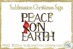 Sublimation Watercolor Christmas Red Cardinals Winter Sign Product Image 1