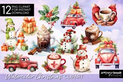 Christmas Sublimation Bundle Watercolor Christmas Clipart