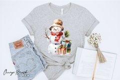 Christmas Sublimation Bundle, Watercolor Snowman Clipart PNG