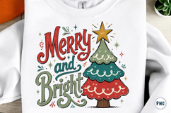 Christmas Merry and bright Sublimation Design Product Image 1