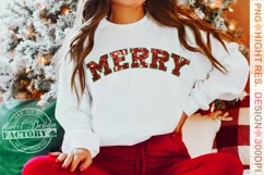 Merry Christmas sublimation, faux embroidery Christmas png Product Image 3