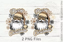 Merry Christmas sublimation design, retro Christmas png Product Image 1