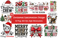 Christmas Sublimation Design, Funny Sublimation PNG Product Image 1