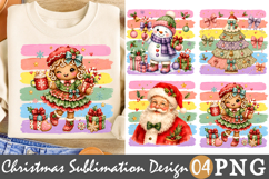 Christmas Sublimation Design, Gingerbread Girl PNG Product Image 1