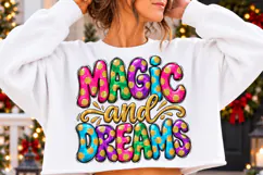 Magic and Dreams PNG | Colorful 3D Bubble Typography Png Product Image 2