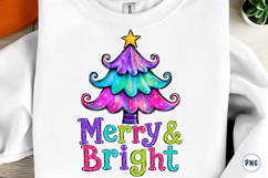 Christmas Merry and Bright Sublimation Design Product Image 1