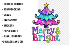 Christmas Merry and Bright Sublimation Design Product Image 2