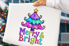 Christmas Merry and Bright Sublimation Design Product Image 3