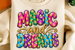 Magic and Dreams PNG | Colorful 3D Bubble Typography Png Product Image 5