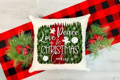Christmas sublimation design with buffalo plaid background with a phrase on a white pillow