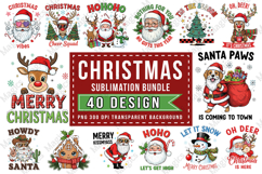 Christmas Sublimation Designs, 40 Christmas sublimation Product Image 1