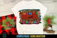Merry and Bright Christmas Sublimation I Holiday Sublimation