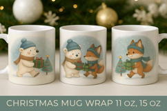 Christmas Mug Wrap Sublimation, xmas mug wrap Product Image 1