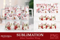 Christmas sublimation tumbler wrap being used as a sublimation 40oz tumbler wrap print