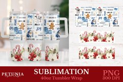 christmas sublimation design being used as a christmas sublimation 40oz tumbler wrap print