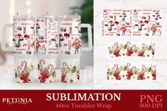 png tumbler design for sublimation being used as a christmas 40oz tumbler wrap