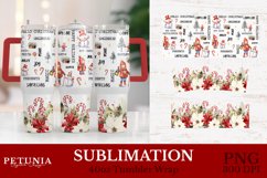 Christmas sublimation 40oz wrap being used as a sublimation 40oz tumbler