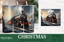 Christmas sublimation PNG being used as a 20oz Tumbler Wrap print
