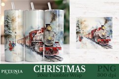 Christmas sublimation PNG being used as a 20oz Tumbler Wrap print