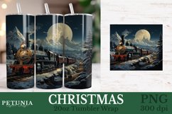 Christmas sublimation PNG being used as a 20oz Tumbler Wrap print