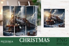 Christmas sublimation PNG being used as a 20oz Tumbler Wrap print