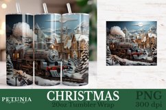 Christmas sublimation PNG being used as a 20oz Tumbler Wrap print