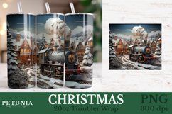 Christmas sublimation PNG being used as a 20oz Tumbler Wrap print