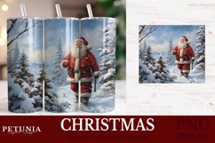 Christmas sublimation PNG being used as a 20oz Tumbler Wrap print