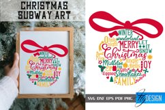 Christmas Subway Art SVG | Typography Art SVG | Word Art SVG Product Image 1
