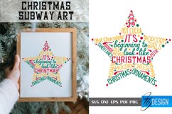Christmas Subway Art SVG | Typography Art SVG | Word Art SVG Product Image 1