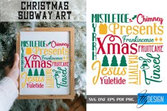 Christmas Subway Art SVG | Typography Art SVG | Word Art SVG Product Image 1
