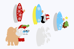 Summer Santa Claus Elements 3D SVG and Clipart Product Image 3