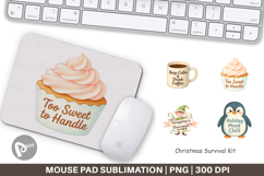Mouse Pad Christmas Survival Quotes Product Image 1