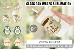 Glass Can Christmas Survival Quotes Product Image 1