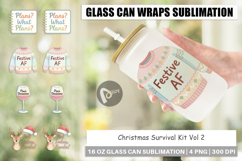 Glass Can Christmas Survival Quotes Product Image 1