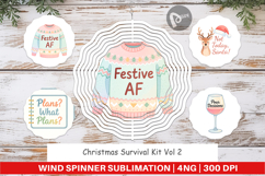 Wind Spinner Christmas Survival Quotes Product Image 1