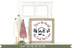 Round Nativity Sign SVG - Christmas Front Door Product Image 4