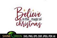 believe in the magic of Christmas svg