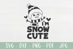 I'm Snow Cute Baby SVG - Snowman Funny Christmas SVG Product Image 2