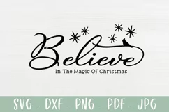 Believe In The Magic of Christmas Farmhouse Sign SVG Product Image 2