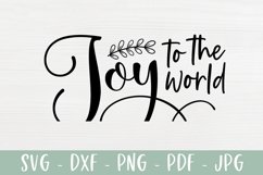 Joy To The World - Modern Christmas Farmhouse Sign SVG Product Image 2