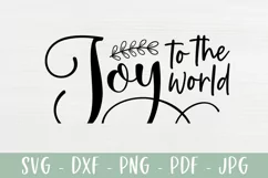 Joy To The World - Modern Christmas Farmhouse Sign SVG Product Image 2