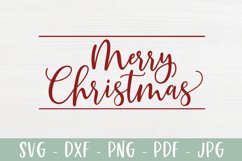 Merry Christmas - Modern Christmas Farmhouse Sign SVG Product Image 2