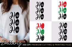 Christmas SVG Cut Files Ho Ho Ho Snowflake Santa Home Sign Product Image 2