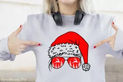 Christmas mom in a santa claus hat, Christmas svg file for cricut