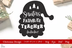 face of santa's with lettering and christmas trees 